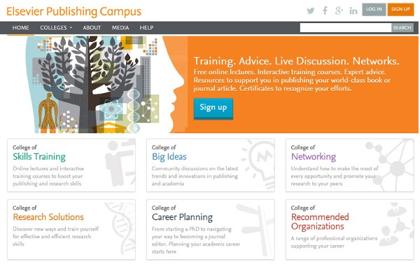 Interested in publishing a paper or article? The Elsevier Publishing Campus can help.