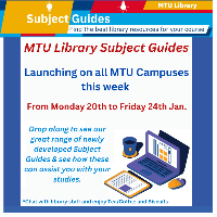 Join us for the launch of our new Subject Guides - Click here for details: