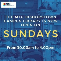 The MTU Bishopstown Campus Library is now open on Sundays